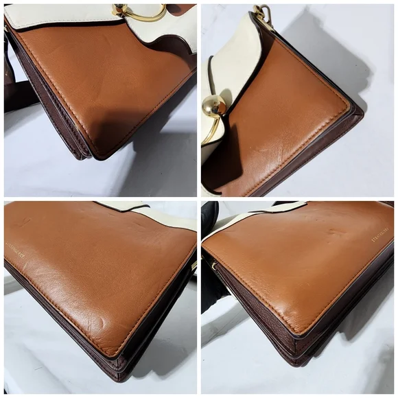 Strathberry Brown and Cream Shoulder Bag - Picture 9 of 12